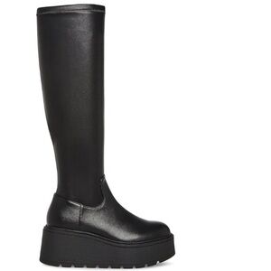 NWOT - Steve Madden Black Platform Knee-High Chelsea Boots